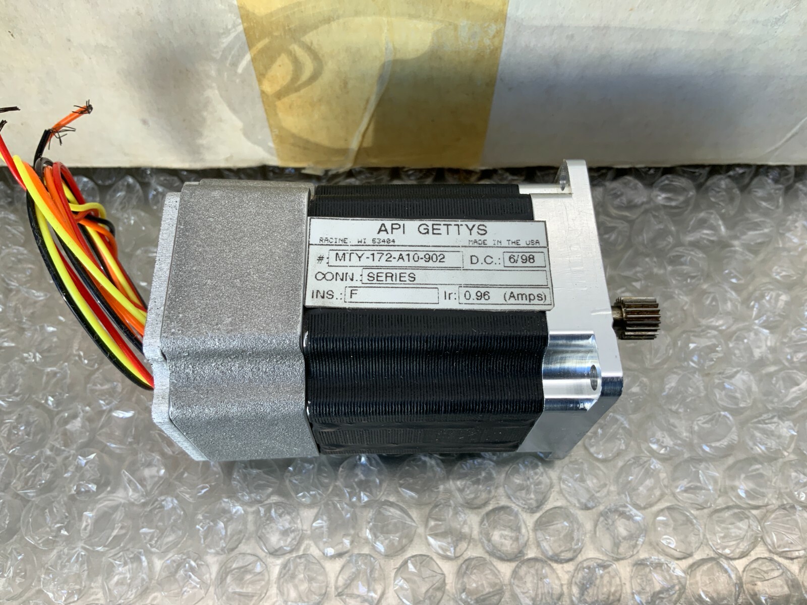 API Gettys MTY-172-A10-902 Stepper Motor
