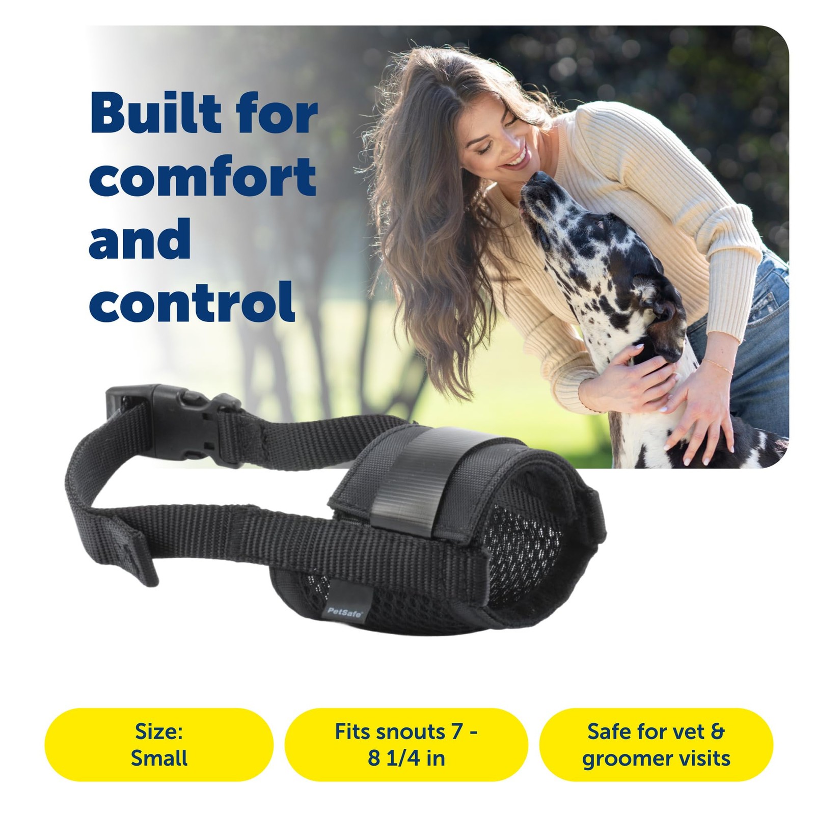 PetSafe Dog Muzzle, Black, Small Small, Black