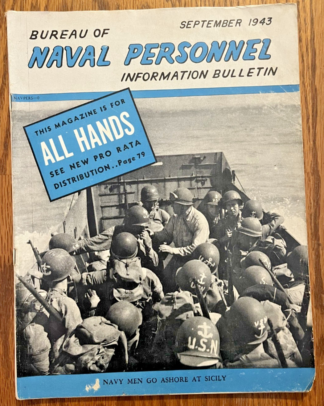 Bureau of Naval Personnel Information bulletin September 1943 Sicily & Pacific