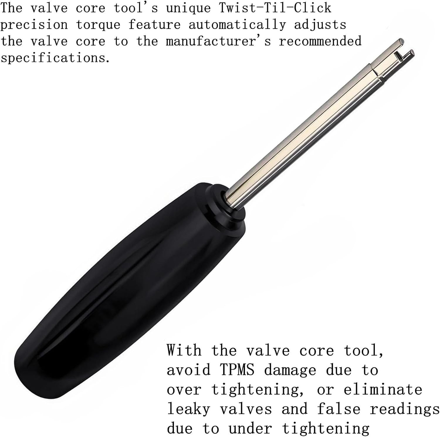 4 Pieces Valve Core Torque Tool, Avoid TPMS Damage, Valve Core Removal and Insta
