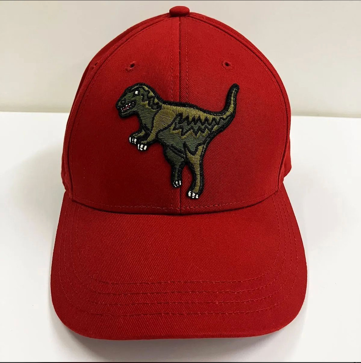 COACH Rexy Dinosaur Red Cap Hat w/ Rexy Charm Cotton Leather Trim Unisex Japan