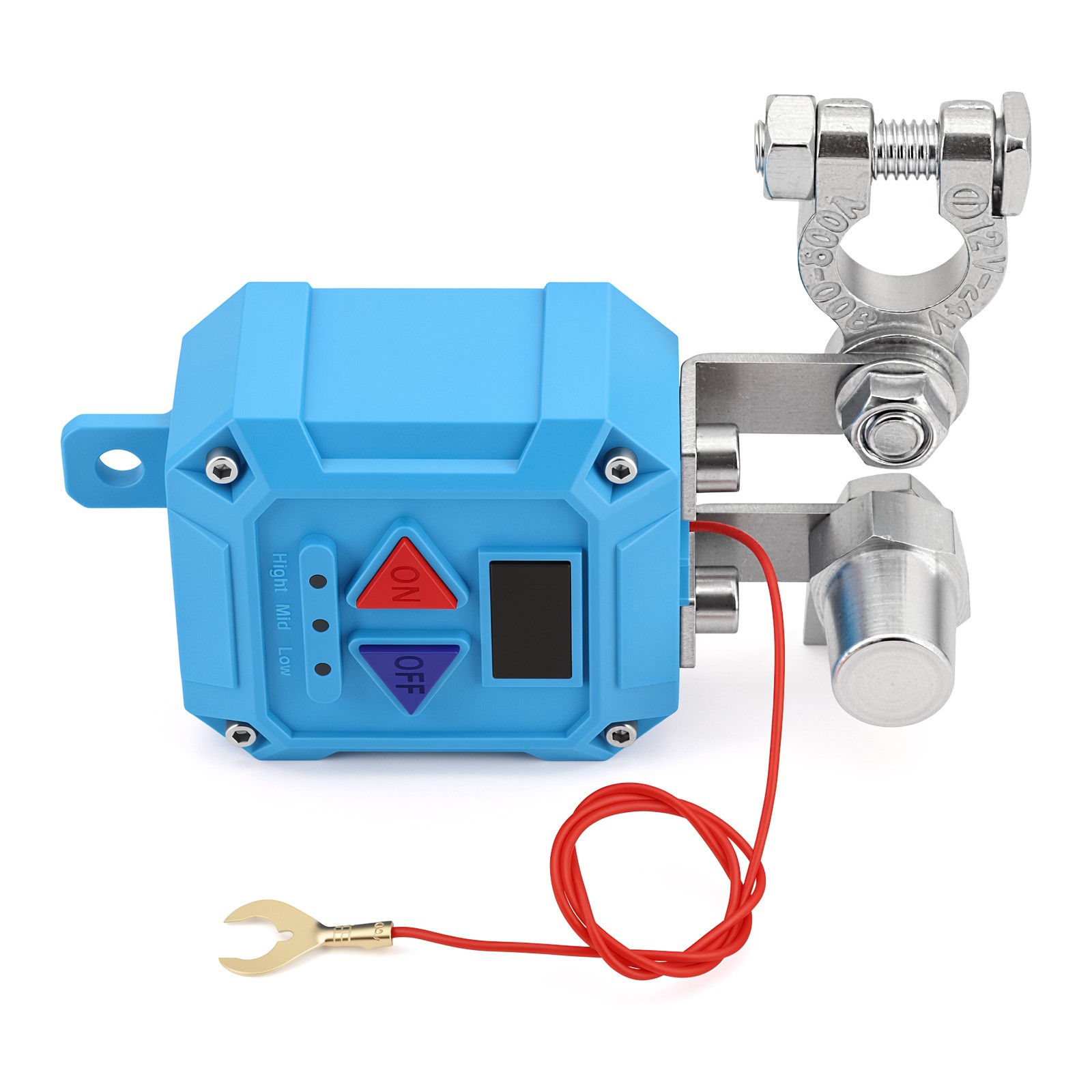 Auto Battery Disconnect Switch 120A Remote Kill Switch With LED Voltage Display