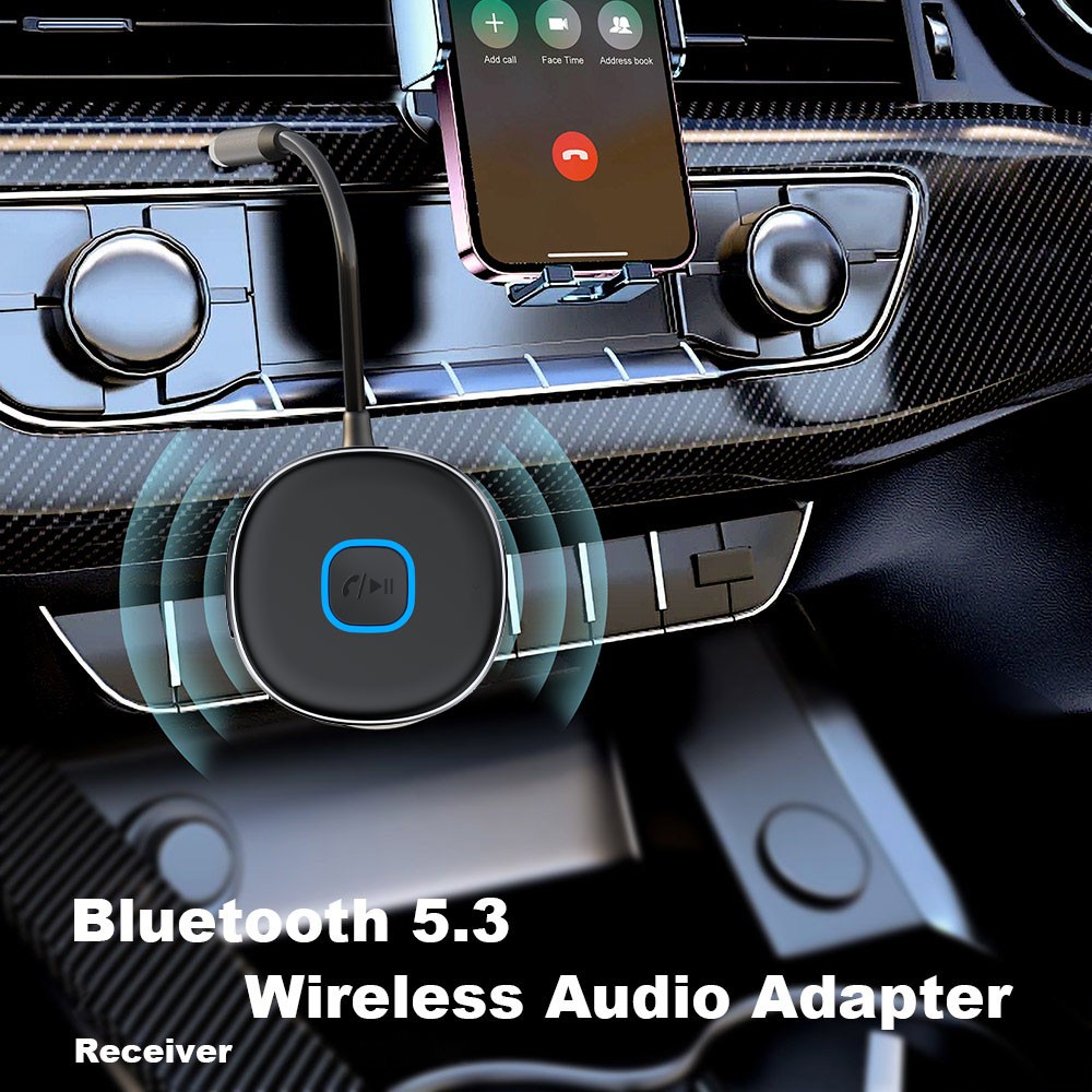 Bluetooth Audio Receiver Wireless Adapter AUX/Rechargeable for Speaker Headsets