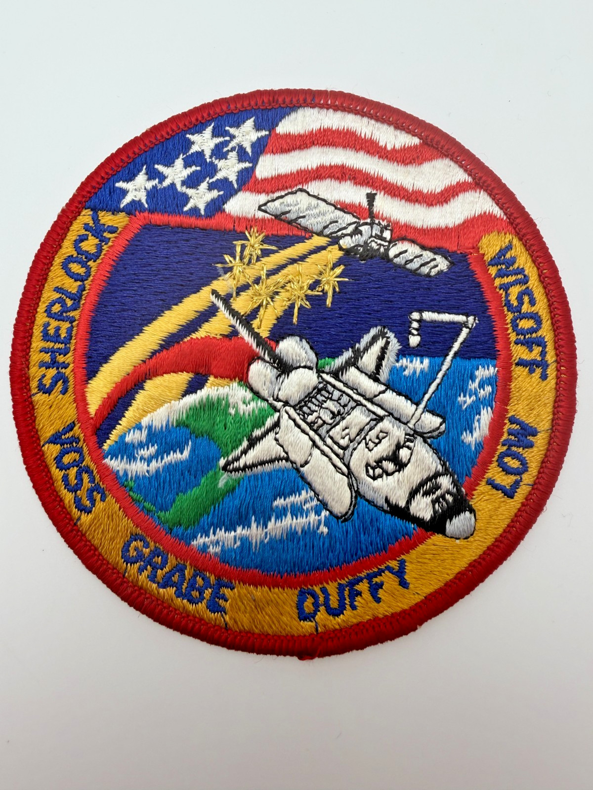 Sherlock Voss Grabe Duffy Low Wisoff Vintage Nasa Crew Patch Space Shuttle STS57