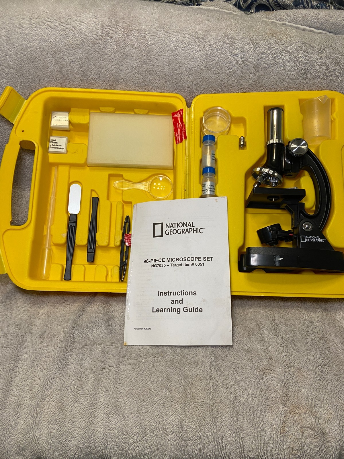 Complete 96-Piece Microscope Set National Geographic Kids STEM 1200x NG7035