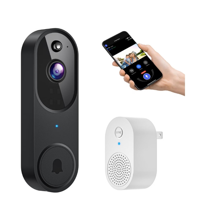 Wireless WiFi Video Doorbell Smart Phone Door Ring Intercom Security Camera Bell