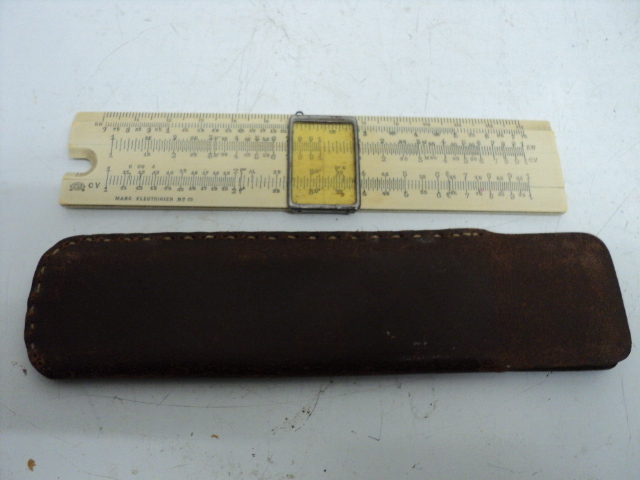 Vintage Slide Rule MARC ELECTRICIEN 'NO 5' UNIS FRANCE With a Leather Case