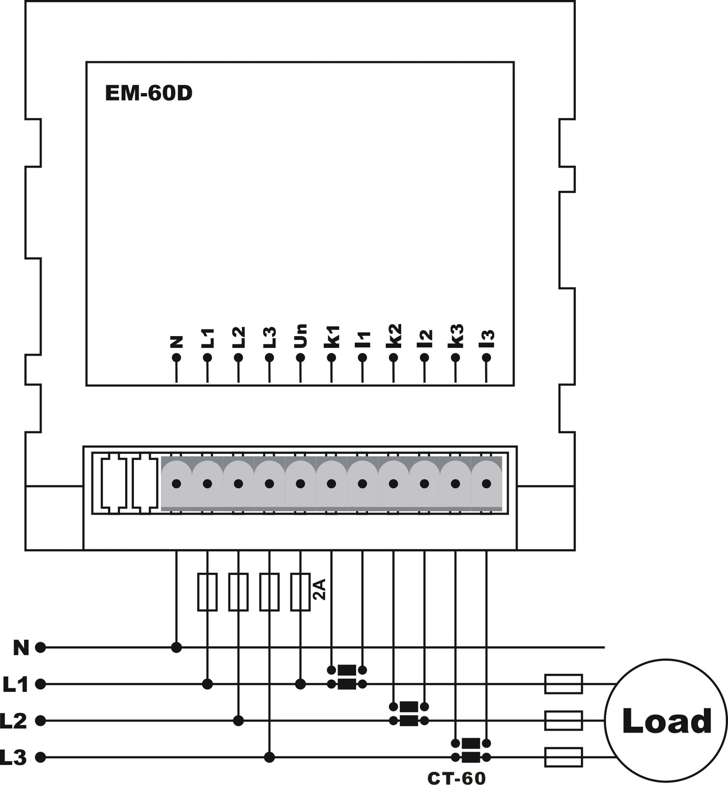 Digital Multimeter Contains 3 C.T Three Phase Volt(L-L) (L-N) Ampere Frequency
