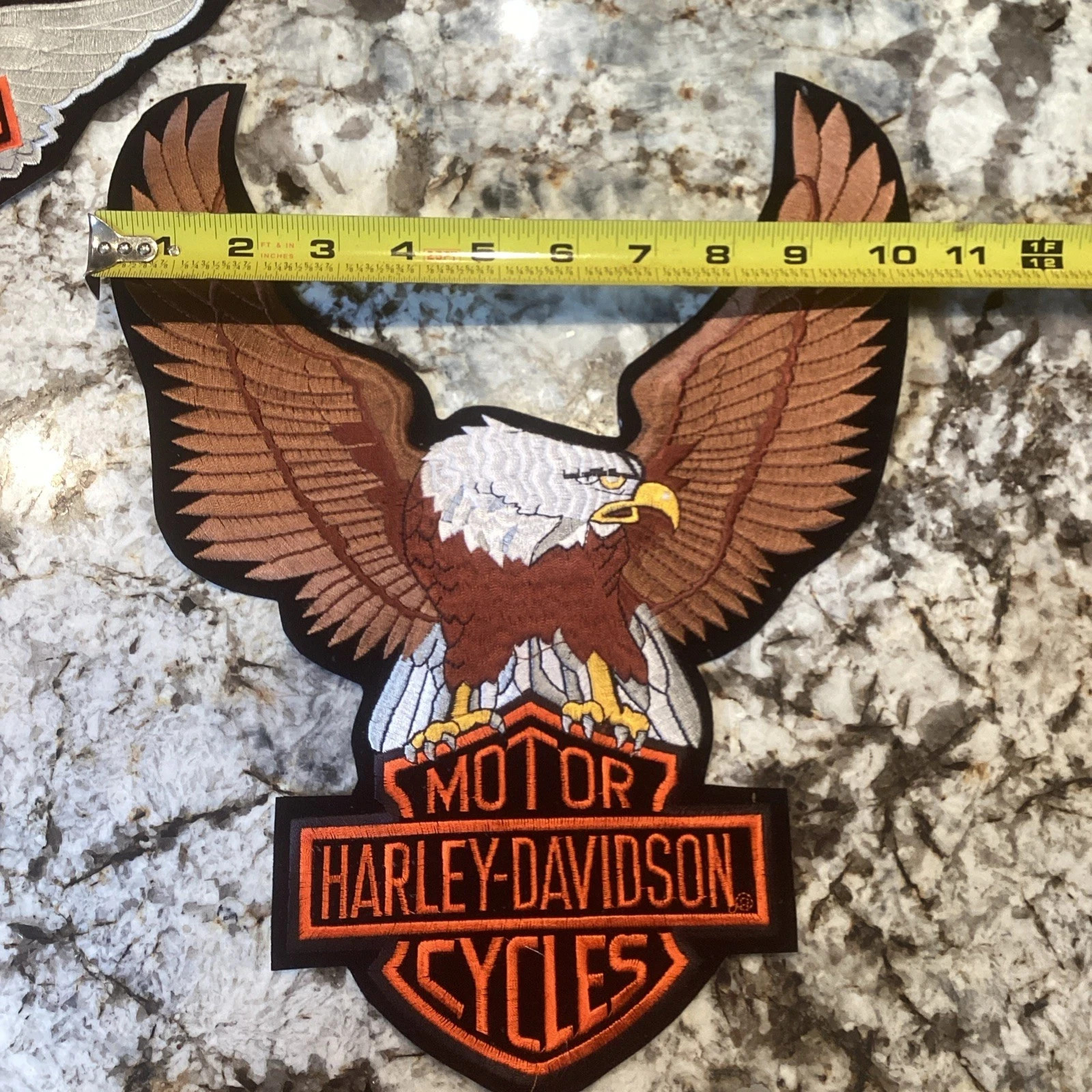 VINTAGE HARLEY DAVIDSON MC EAGLE PATCH UP WING BAR PRODUCT 13"x10"