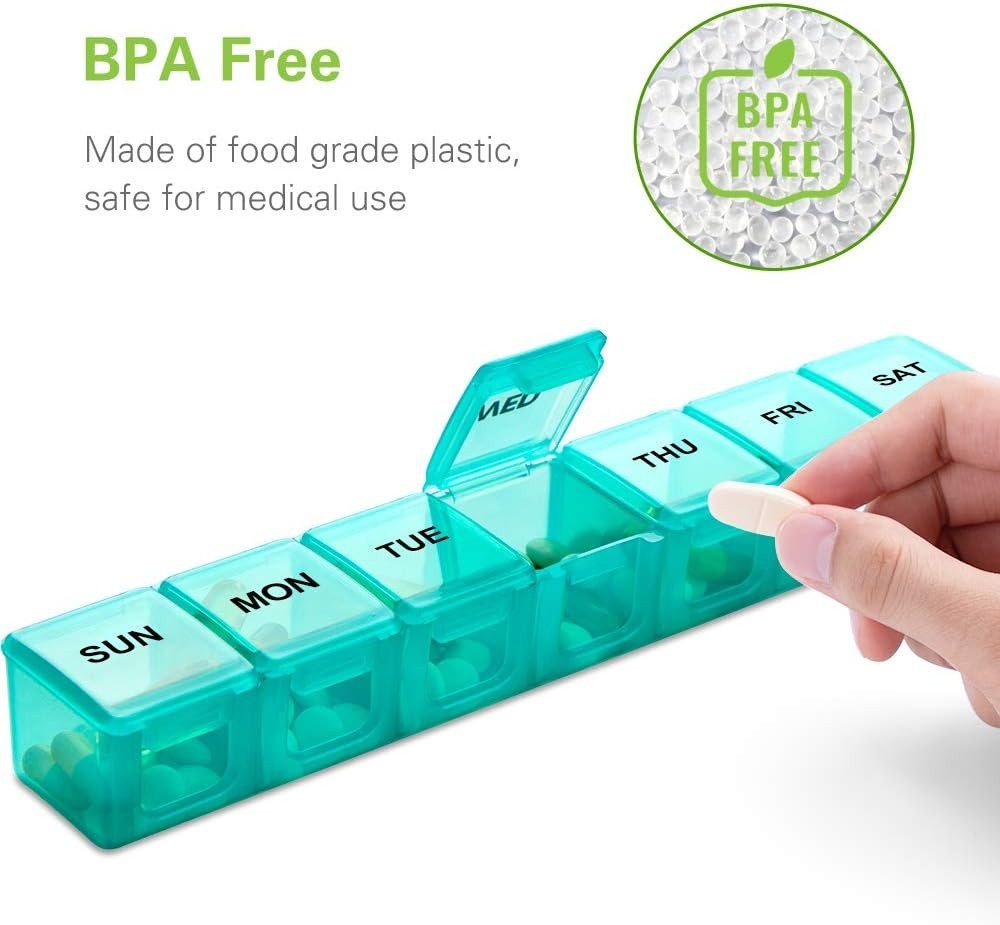 User-Friendly Travel Pill Box - Extra Large 2 Pack with Easy-to-Read Labels