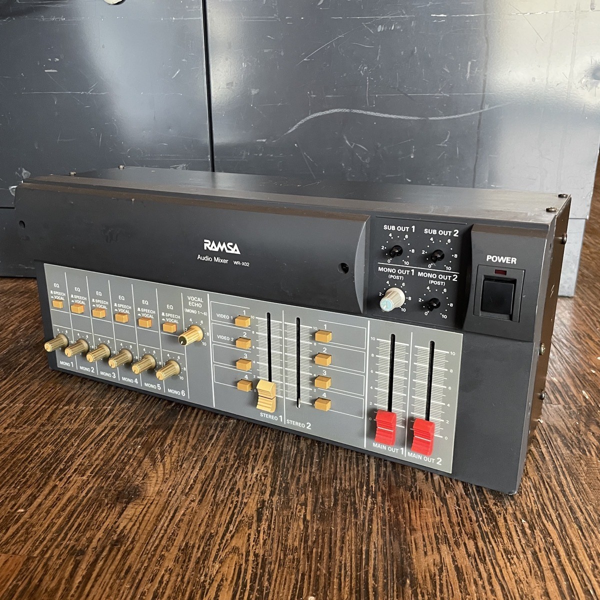 Panasonic RAMSA WR-X02 Analog Audio Mixer Console 14ch 6out VCA Tested