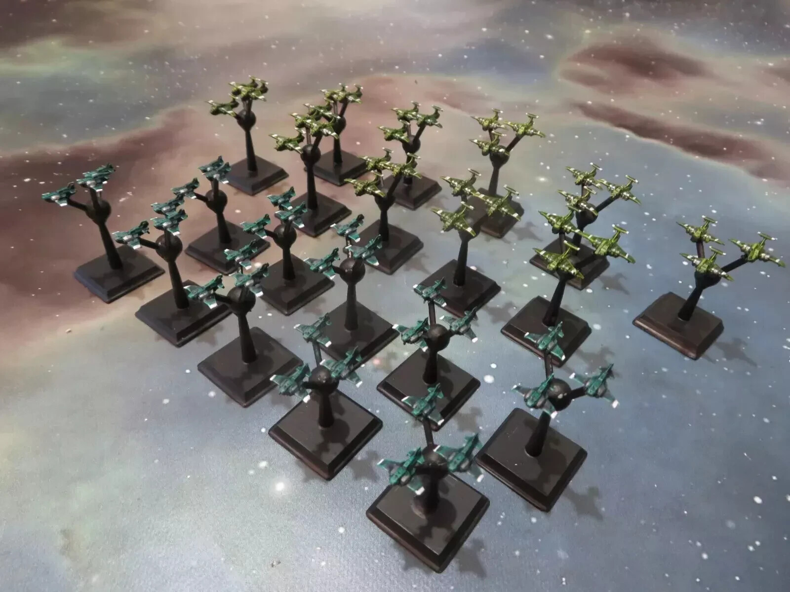 Human Fighters/Bombers (20 piece set) - Compatible with Battlefleet Gothic
