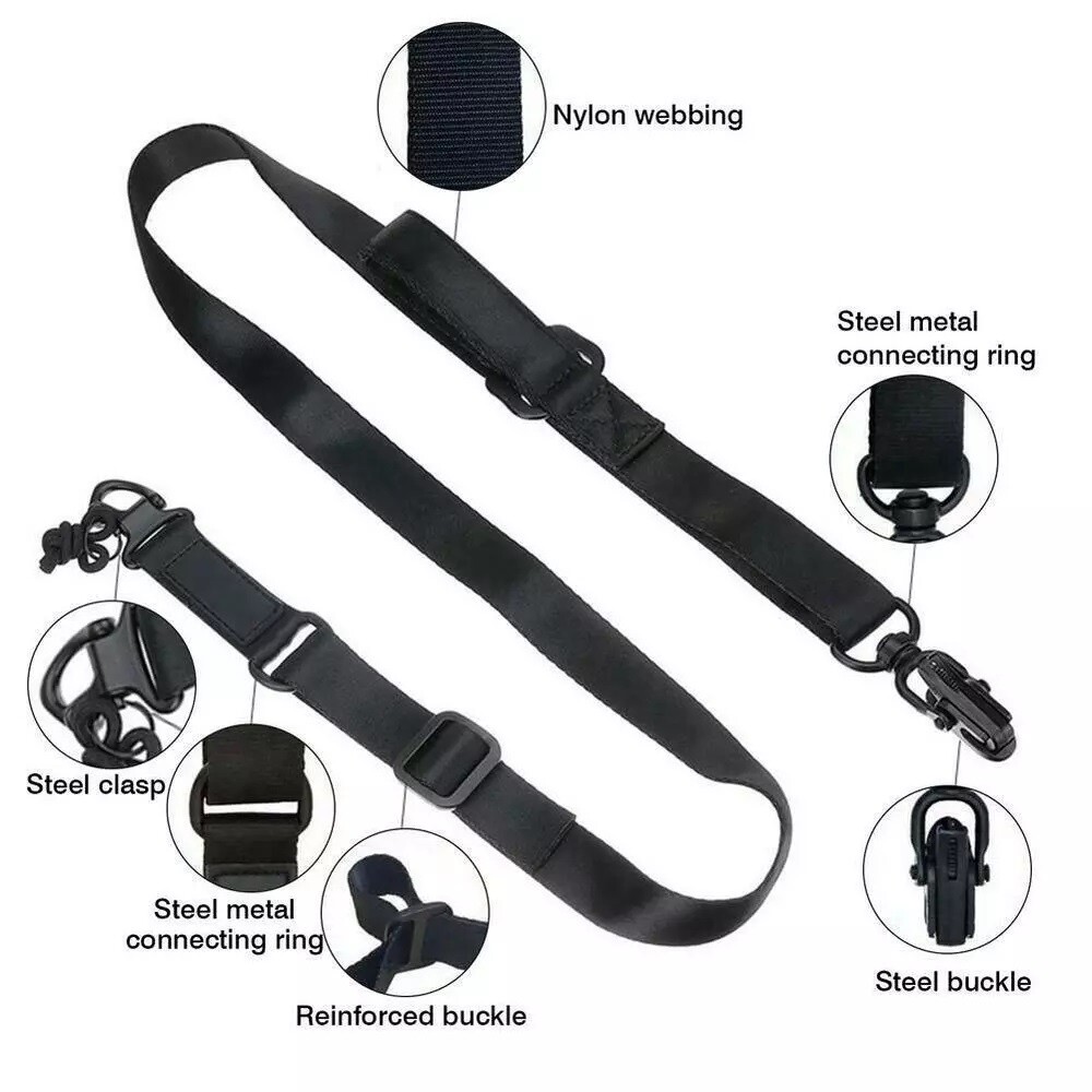 Tactical One / Two Point Rifle Sling Gun Sling Strap with Quick Release Buckle