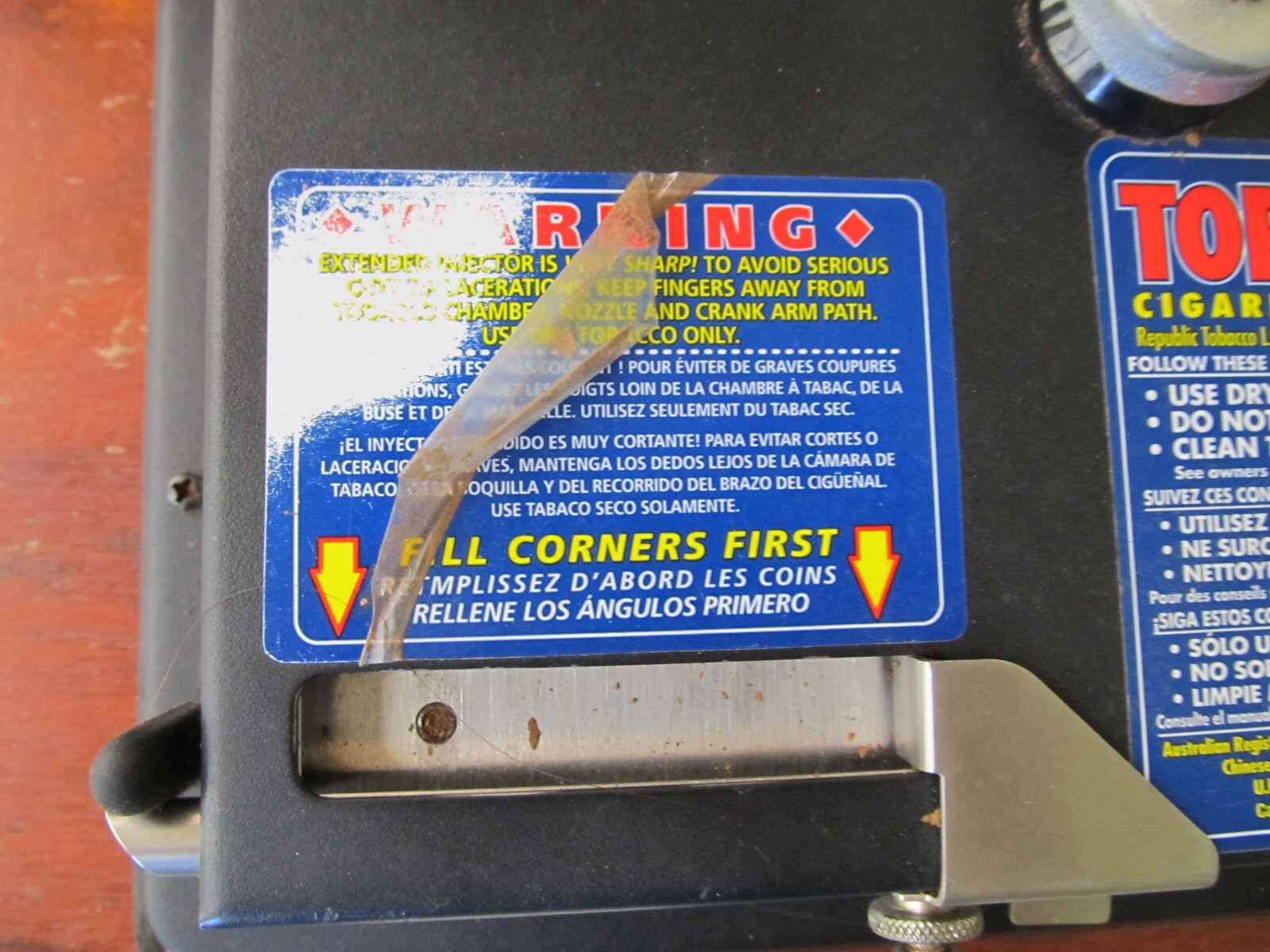 Top-O-Matic Cigarette Rolling Machine' Manual machine for regular length or 100s