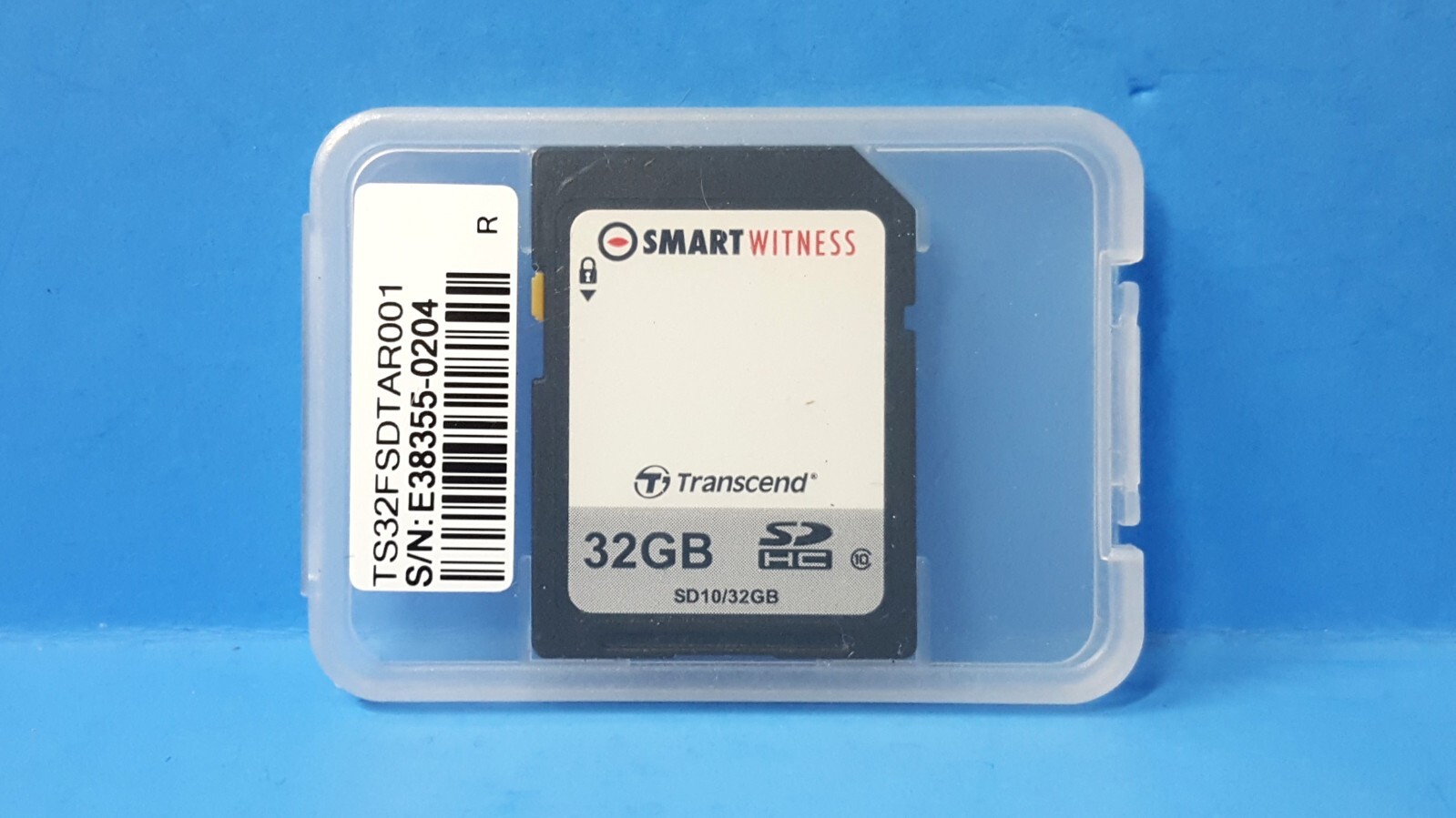 ( 1 pc) SD Memory Card, 32GB, Transcend, Smart Witness, SDHC Class 10