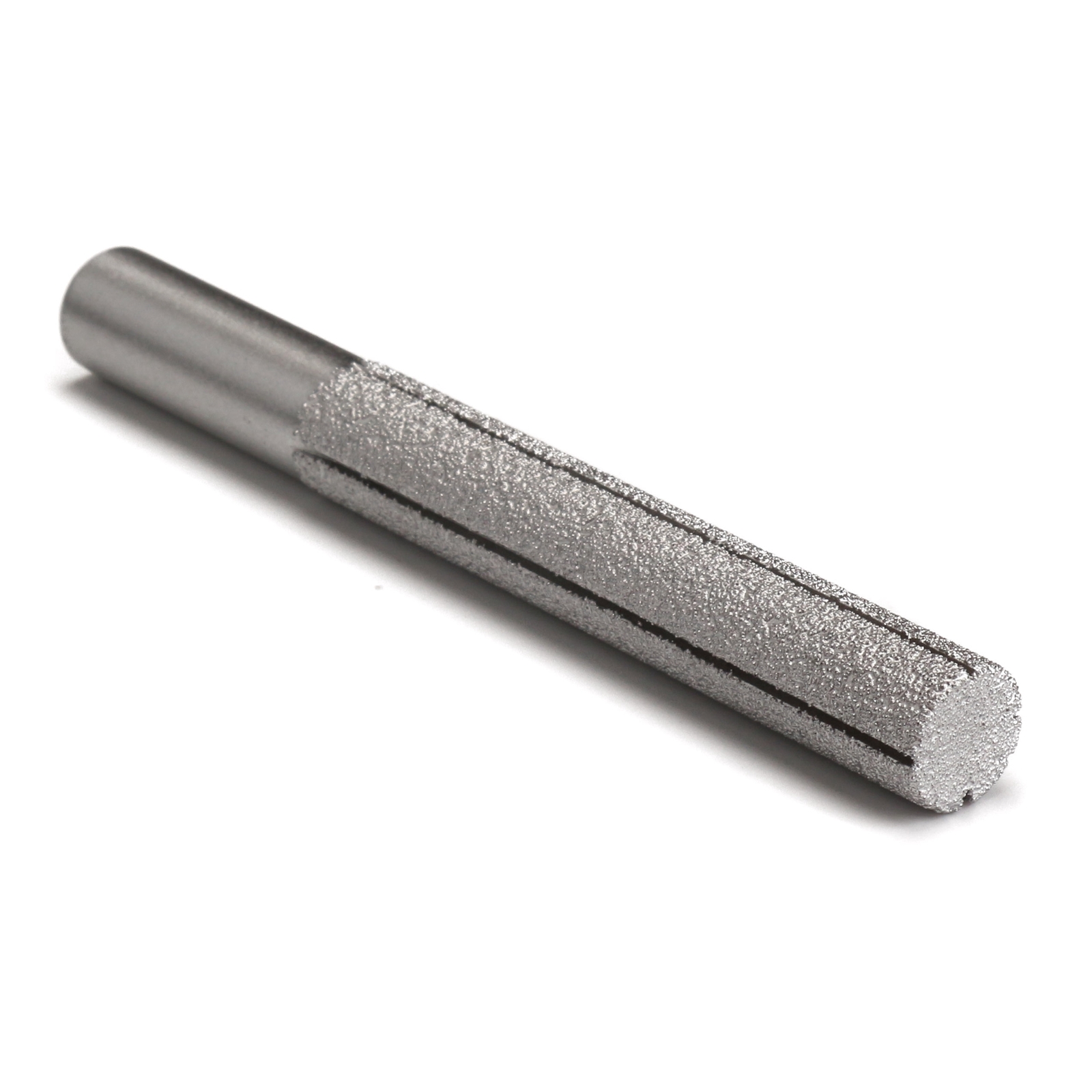 13.3mm Lengthen 115mm Silver Tone Diamond Profile Straight Router Bit for Marble