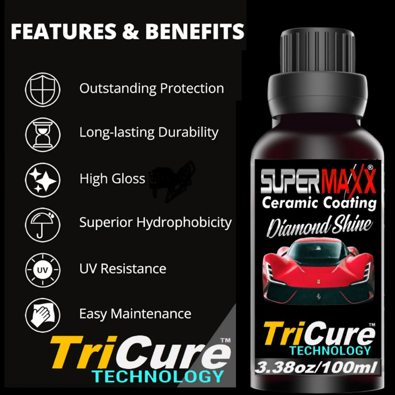 CERAMIC CAR COATING BY SIO2 BRANDS "PRO GRADE "5 YEAR" ADVANCED PAINT PROTECTION