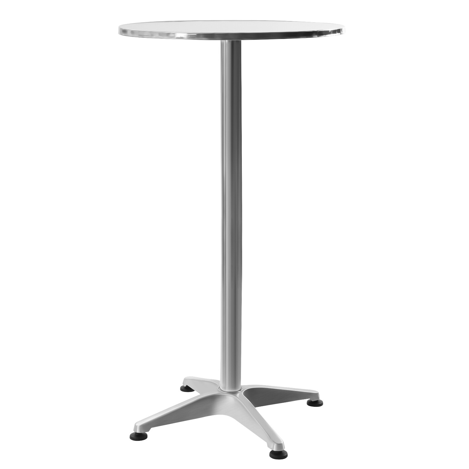 Versatile Round Bistro Table with Metal Base and Adjustable Height