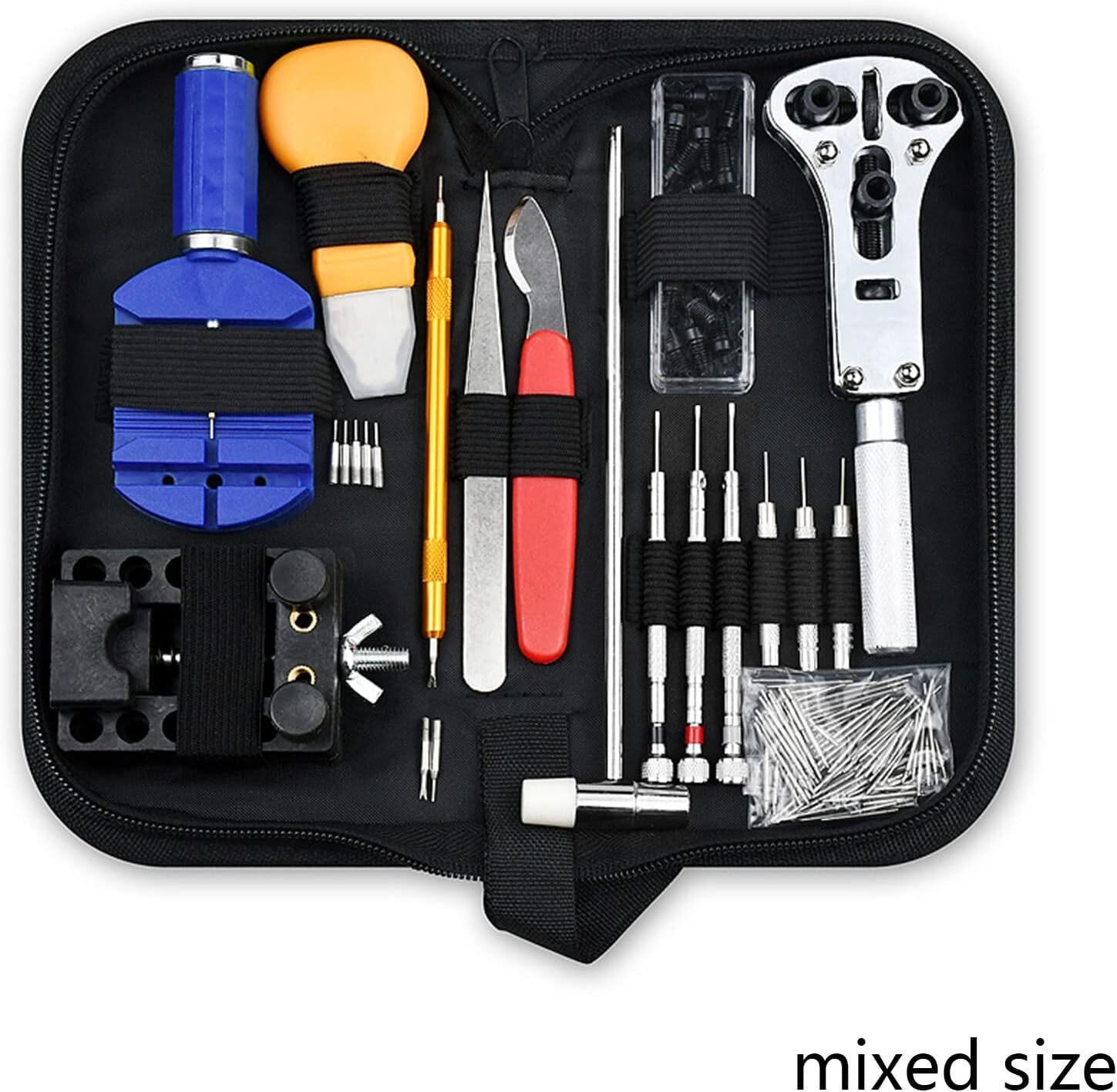 147 Pcs Watch Repair Kit Watchmaker Back Case Remover Opener Link Pin Spring Bar