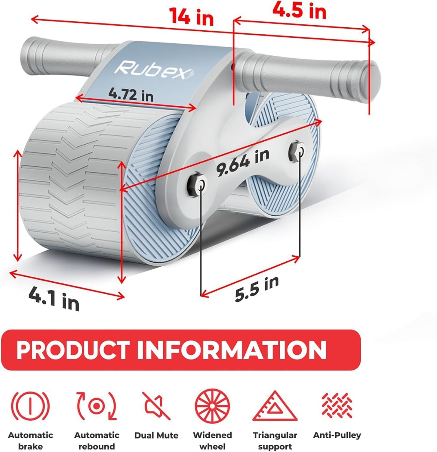 Rebound Ab Roller Wheel for Core Strength - Compact Home Gym Equipment
