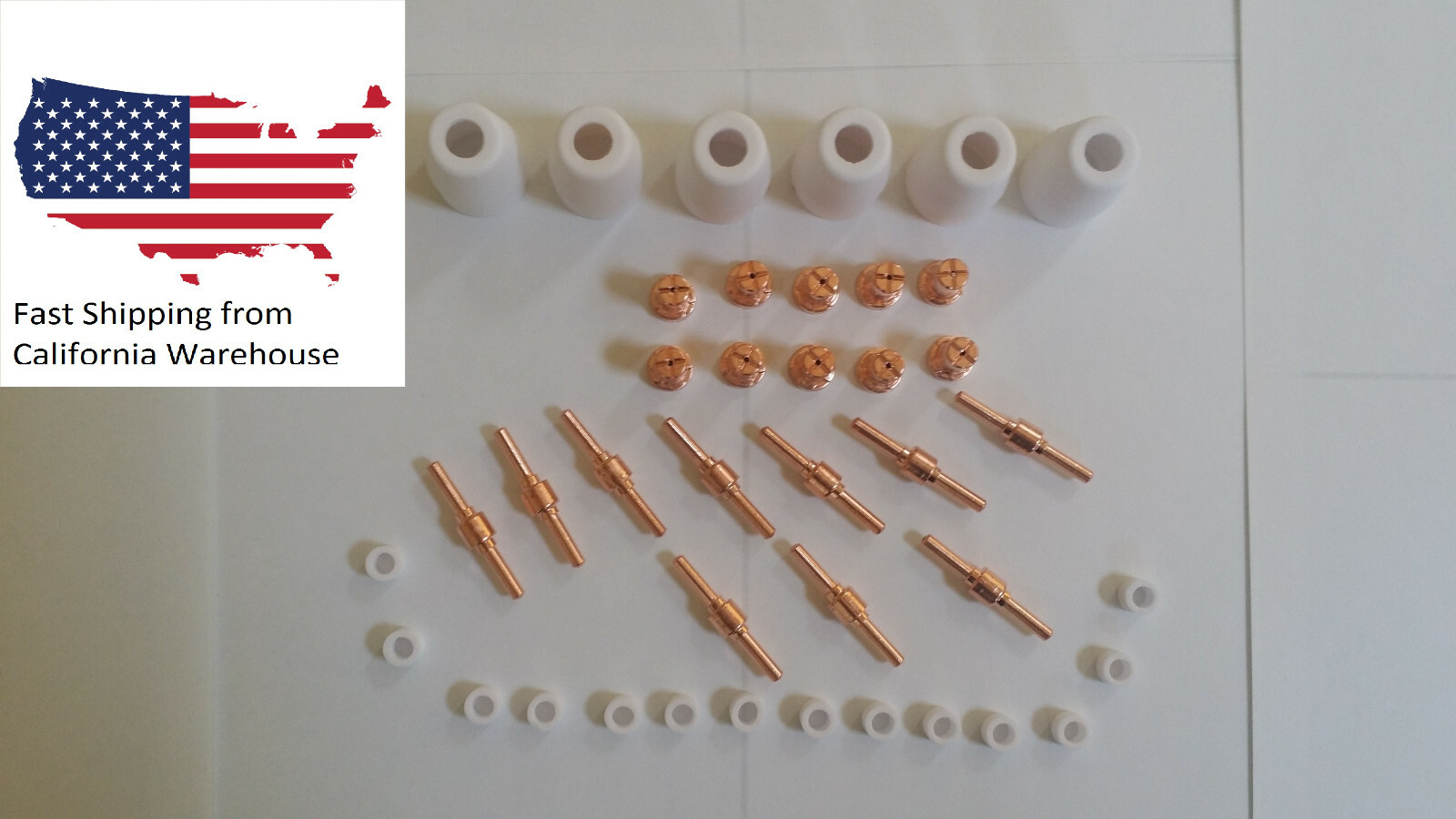 LOTOS Plasma Cutter Consumables 40pcs for LOTOS LT5000D EXTENDED COPPER Red