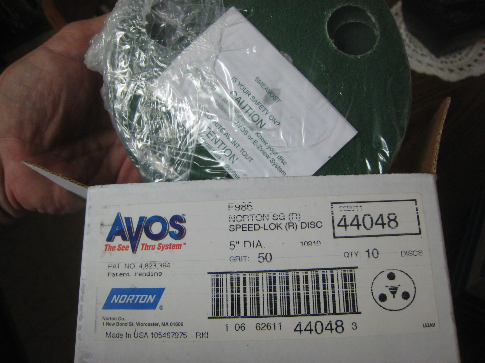5 Inch Speedlok (R) Discs  50 Grit F986  Lot of 10 SG (R) 986 #44048