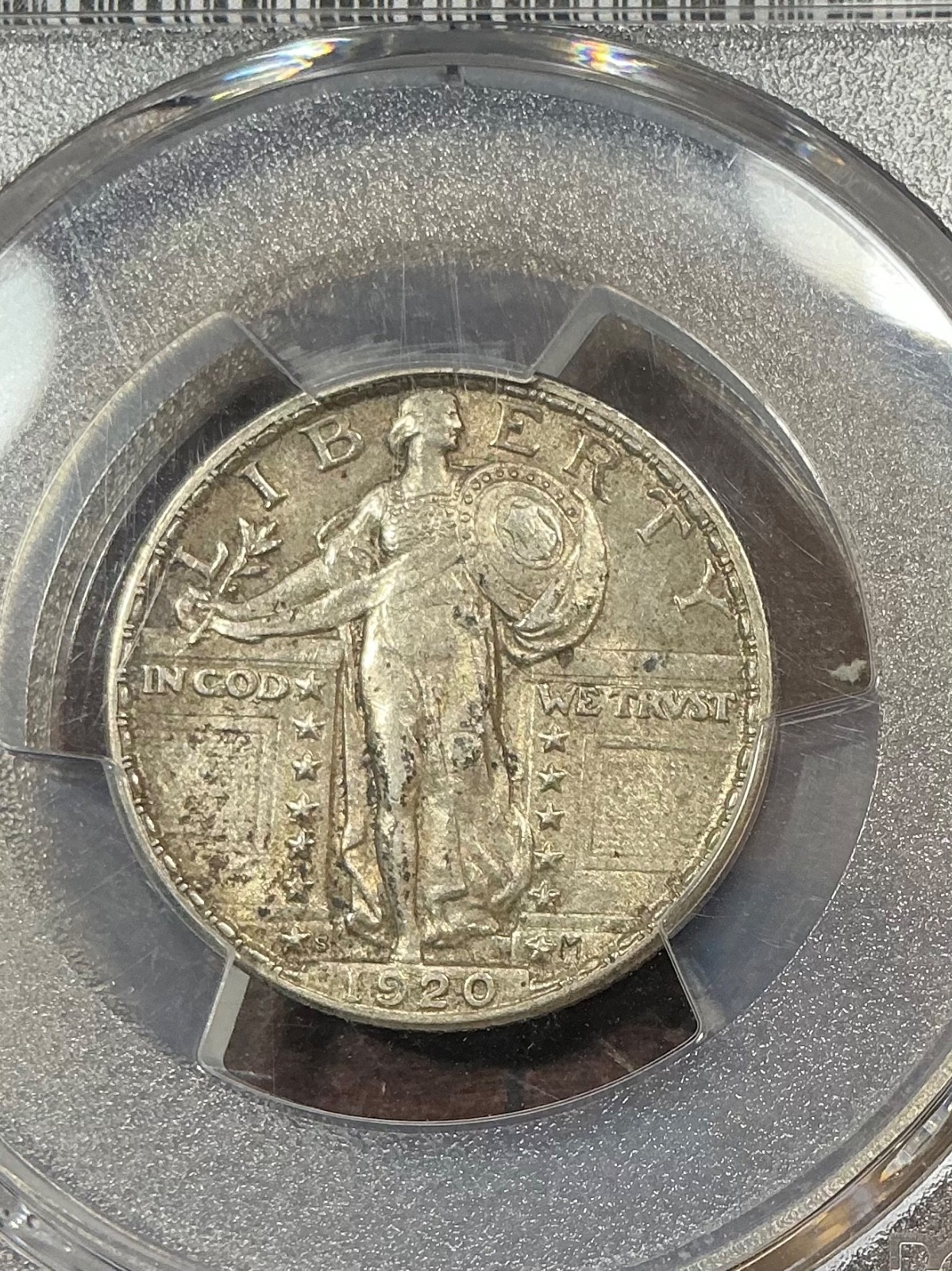 PCGS AU53 1920 S STANDING LIBERTY QUARTER TOUGH BETTER DATE