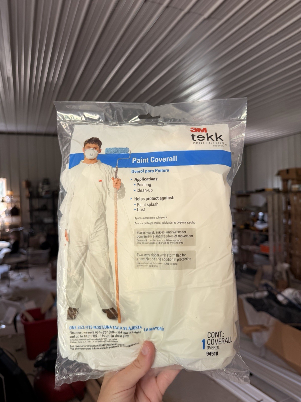 3M Tekk Protection Disposable Paint Coverall One Size Fits Most