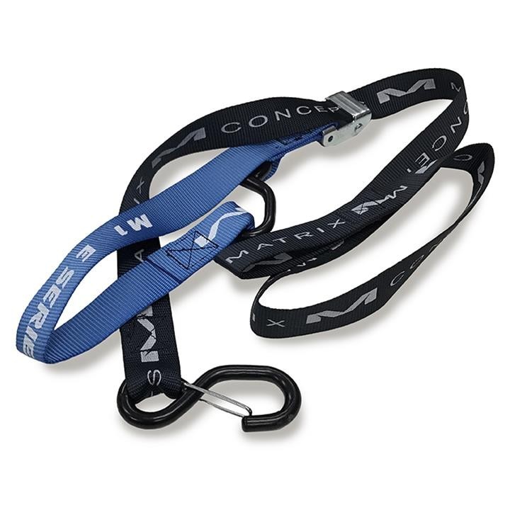Matrix E Series Blue Tie Downs MX Motocross Soft Loop Heavy Duty Bike Straps