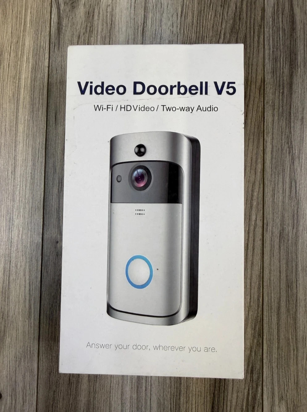 Video Doorbell V5 WiFi HD Video Two-Way Audio PIR Motion Detect Night Vision NEW
