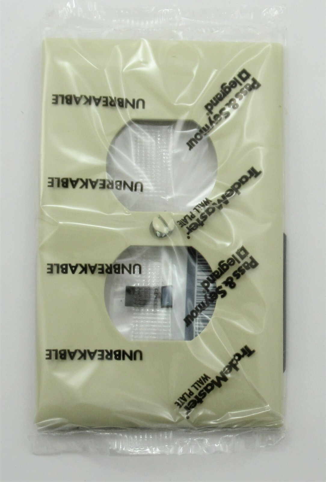 LOT OF 10- P&S Trademaster TP8-I  Ivory UNBREAKABLE Duplex Receptacle Wallplate