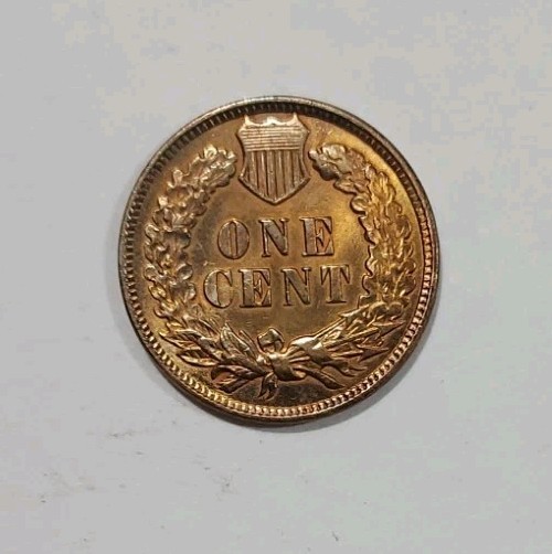 1902 Indian Head Penny Cent 1C AU/UNC Toning