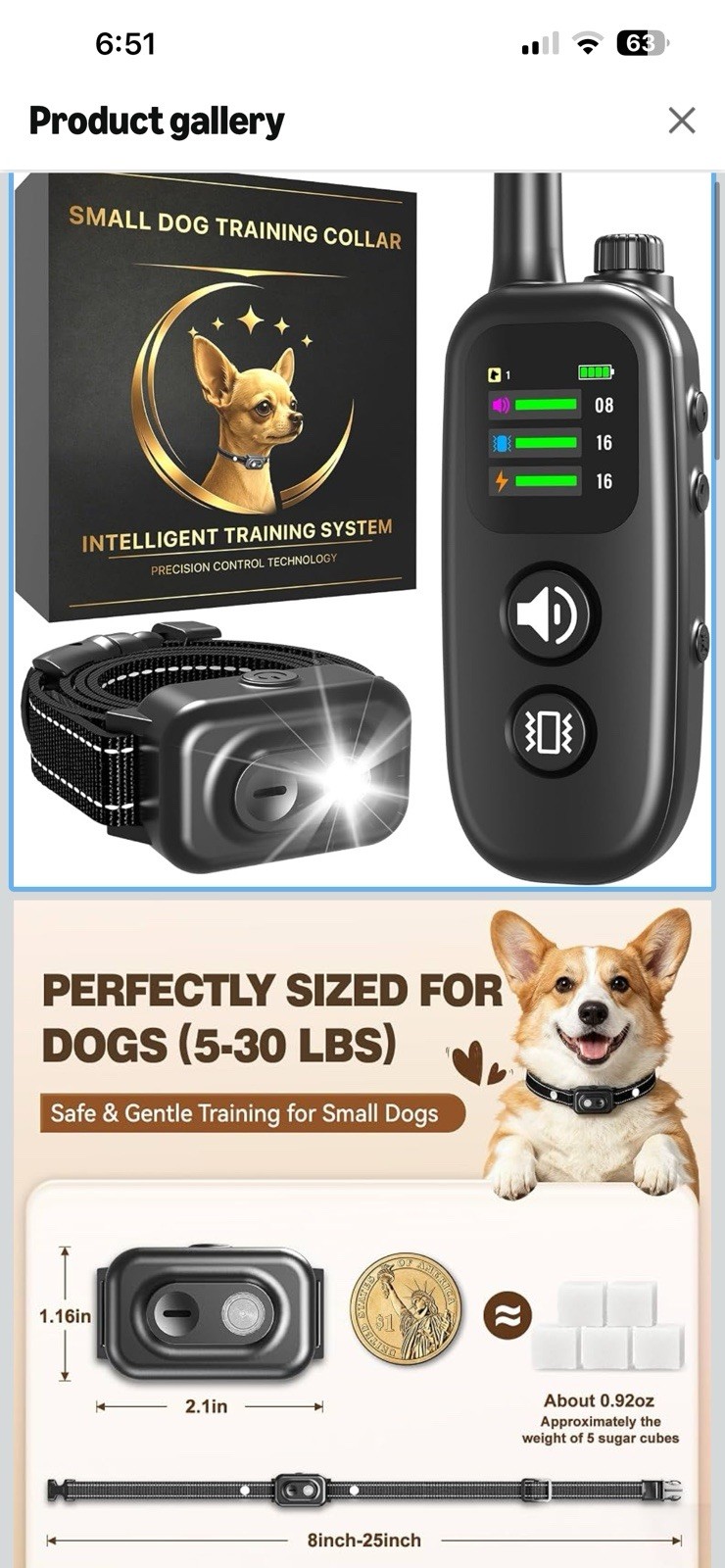 Black Dog Training Collar with Remote - Safe & Gentle Small Dog Trainer new