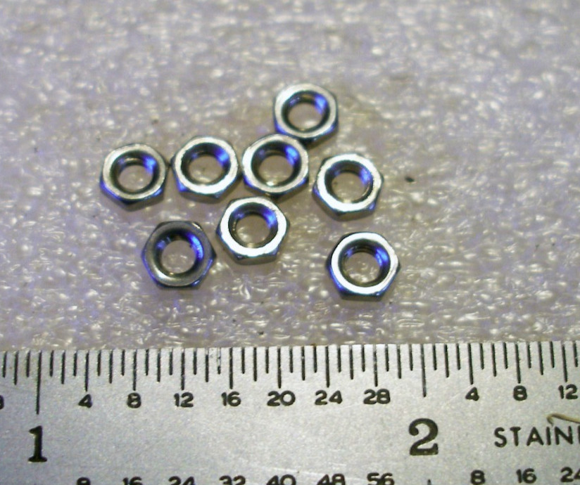 4-40 PLAIN 3/16"  (Small Pattern) HEX NUTS STAINLESS STEEL  - 100 pcs
