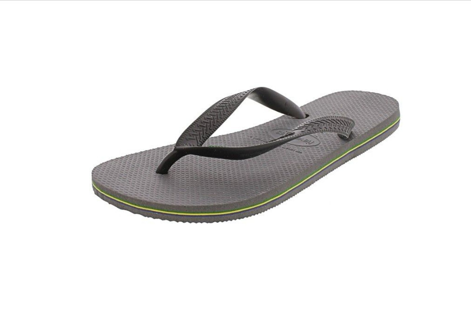 Havaianas Brazil Logo Flip Flops Steel Gray Size 11/12 Women 9/10 Men NWT