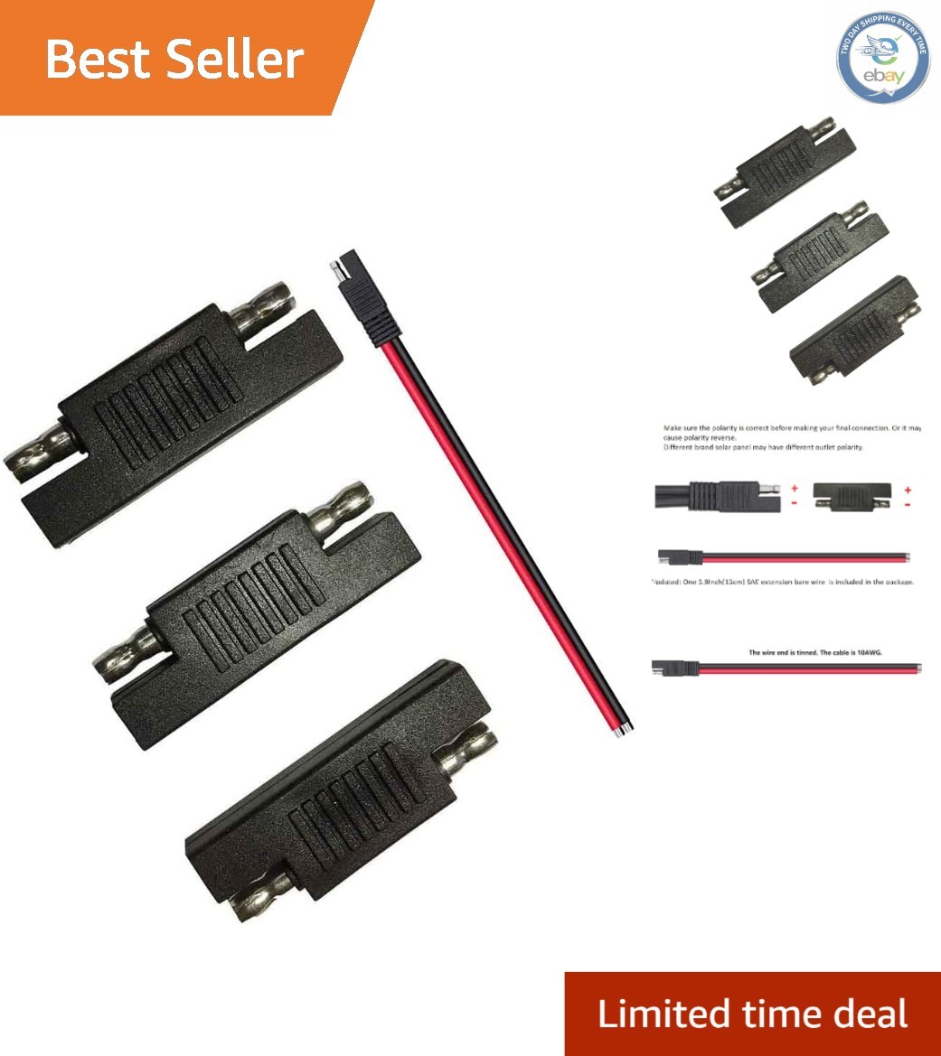 Durable SAE Polarity Reverse Adapters - Ideal for Solar & Charging Systems