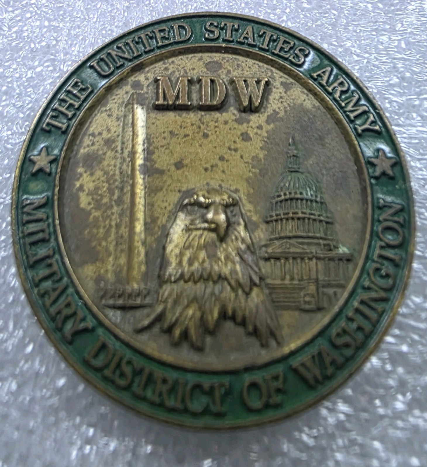 United States Army Military District Of Washington CSM Challenge Coin Award