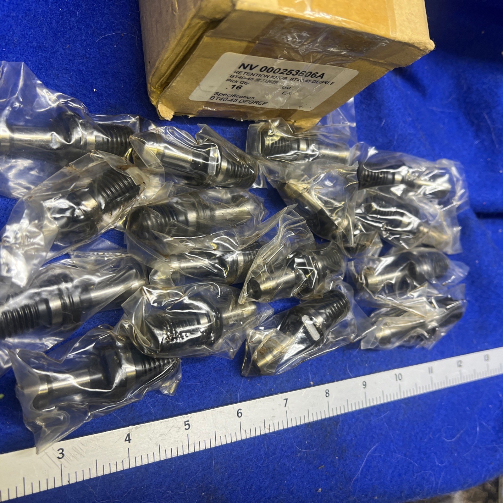 New 16Pcs BT40x45 Degree Pull Stud Retention Knob Hardinge NV00025606A