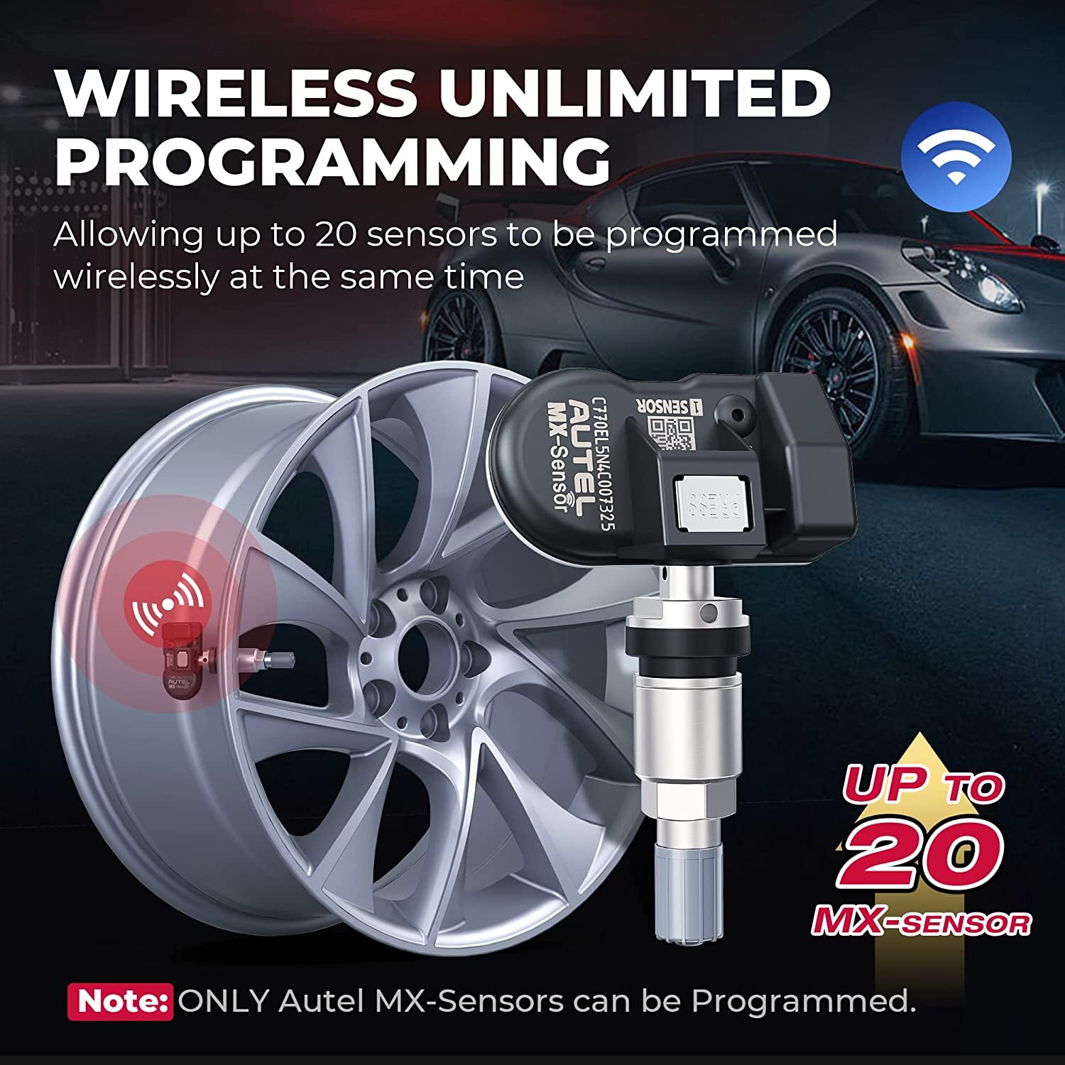 Autel MX-Sensor 315&433MHz Programmable TPMS Universal Tire pressure Sensor 1PC