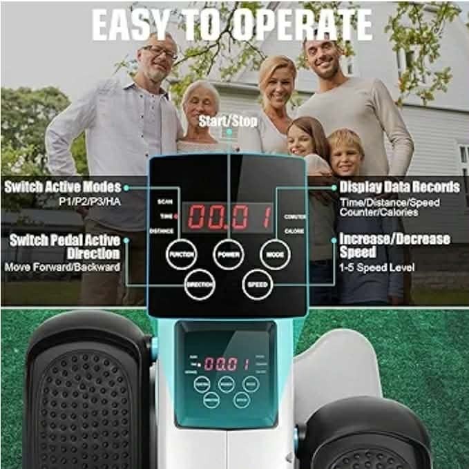 ANCHEER Under Desk Elliptical Machine w/ Remote Control LCD Display Quiet Seated