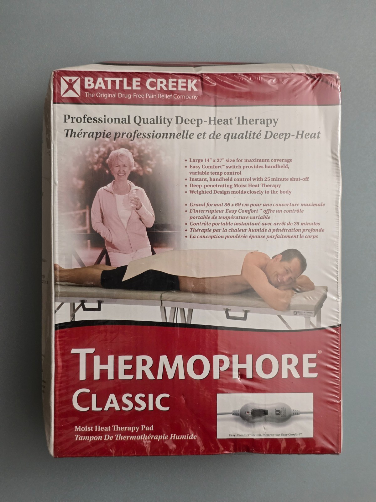 Thermophore Classic Moist Heat Pad Model 055 Large 14x27 Press Hold Switch
