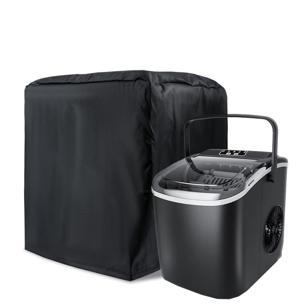 J&C Ice Maker Cover 420D Countertop Machine Nugget Black