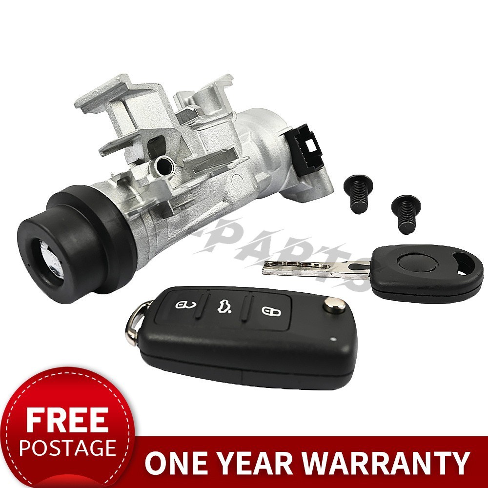 Ignition Lock Cylinder W/ Remote Key Fob & Anti-Thief Chips For VW Jetta 2006-18