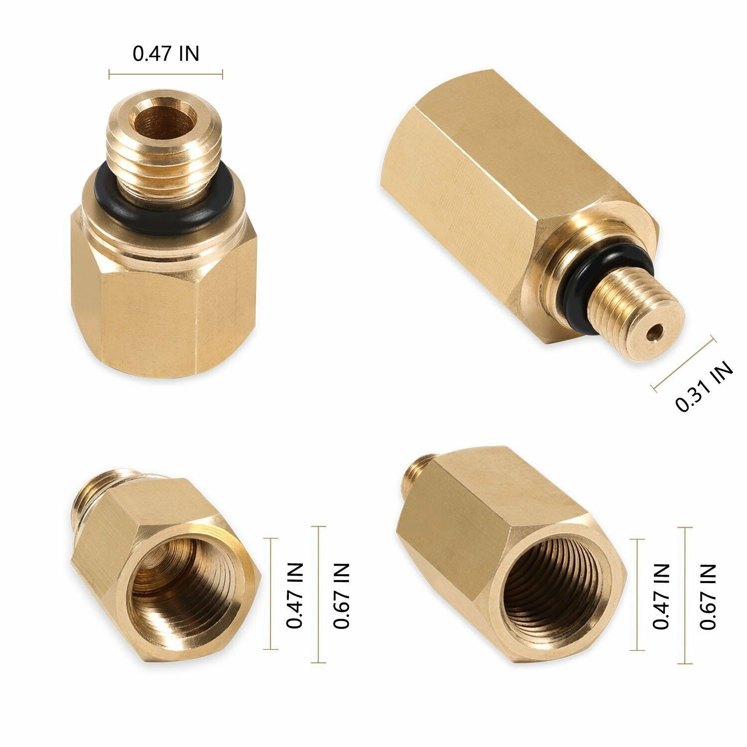 For Ford 6.0L Powerstroke 1Pair High Pressure Oil Rail Adapters ICP Tool