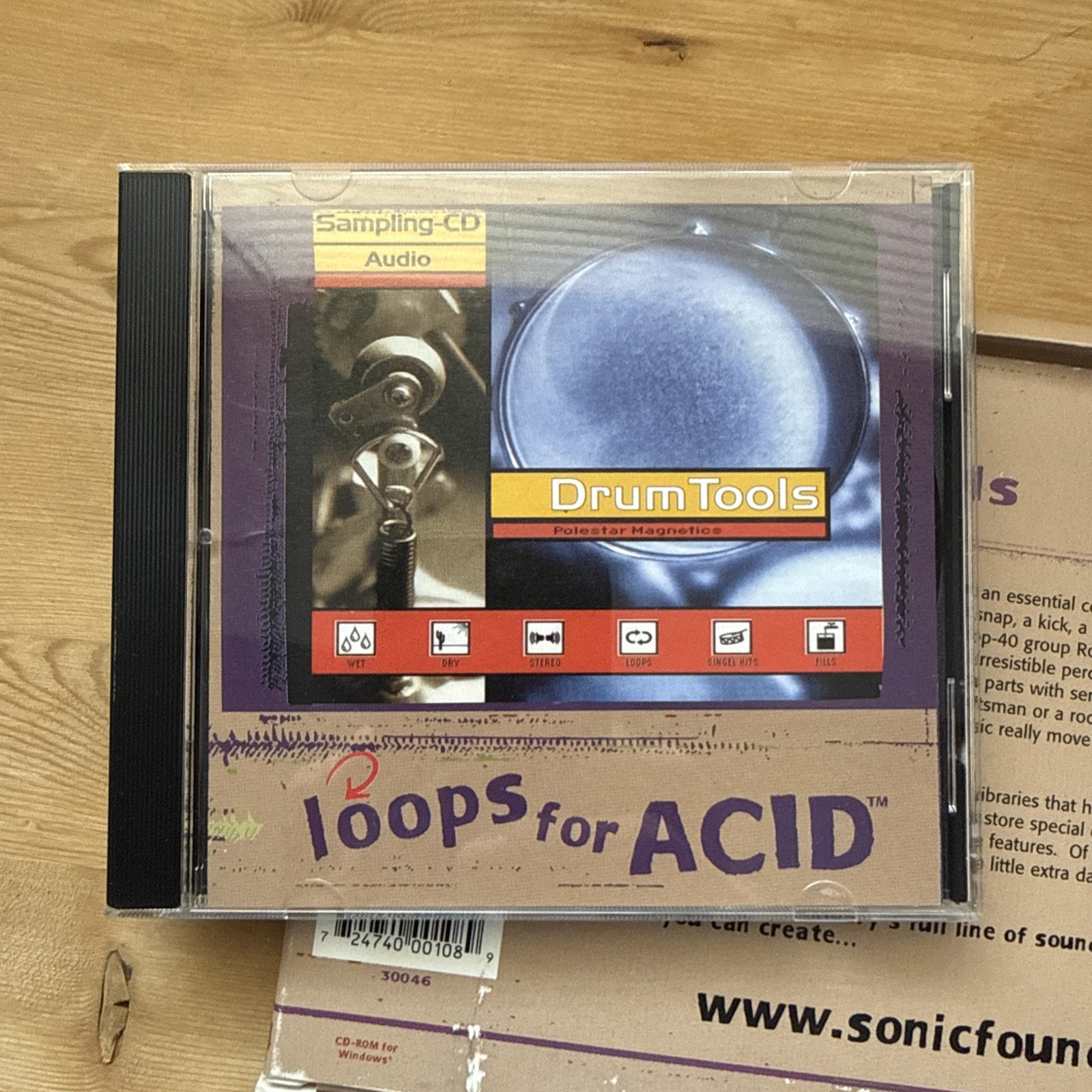 Sonic Foundry Drum Tools Loops For Acid Sampling CD