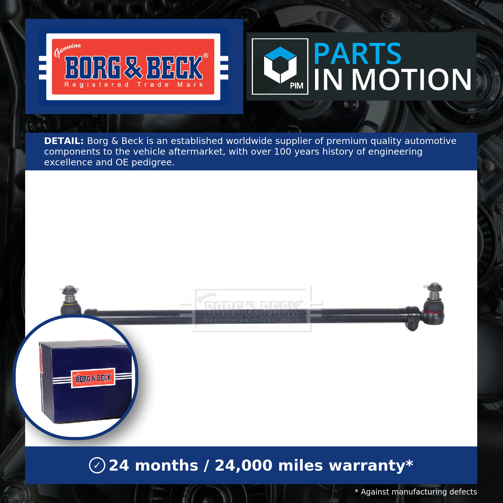 CV Centre Rod Assembly BTR32434 Borg & Beck 81466106817 81466106806 81466106825