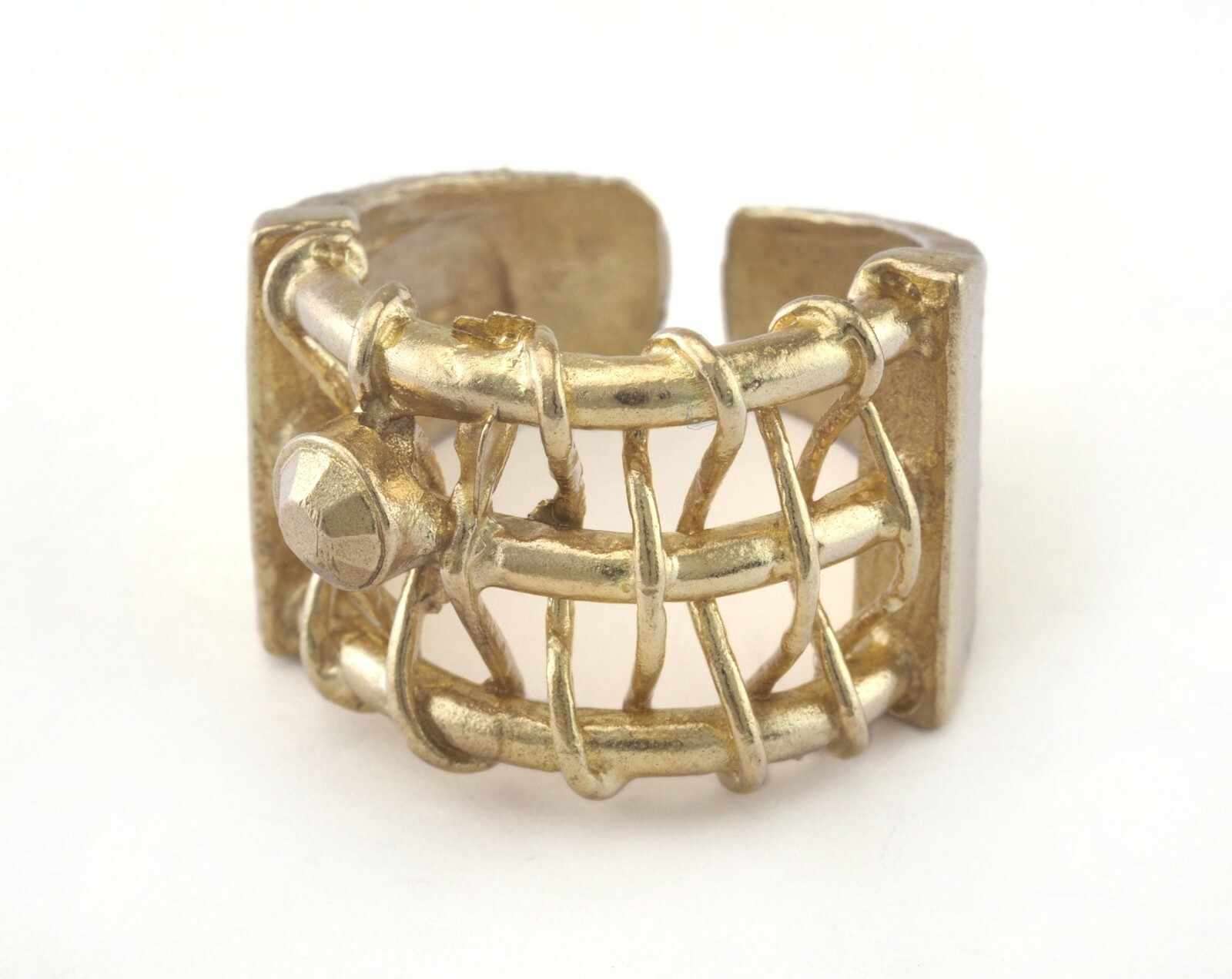 Adjustable Ring Raw brass (18mm 8US inner size - Adjustable ) OZ2747