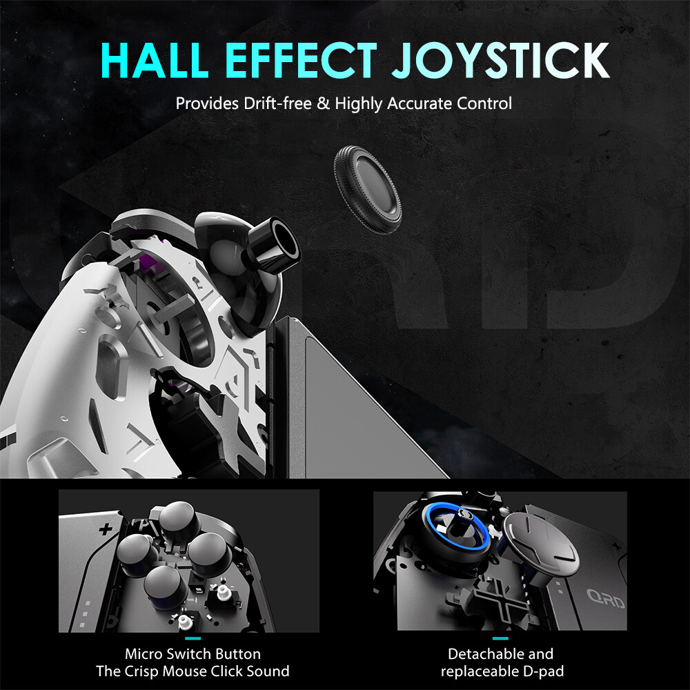 QRD Stellar T5 Wireless Joy-pad for Nintendo Switch OLED Lite PC IOS Android