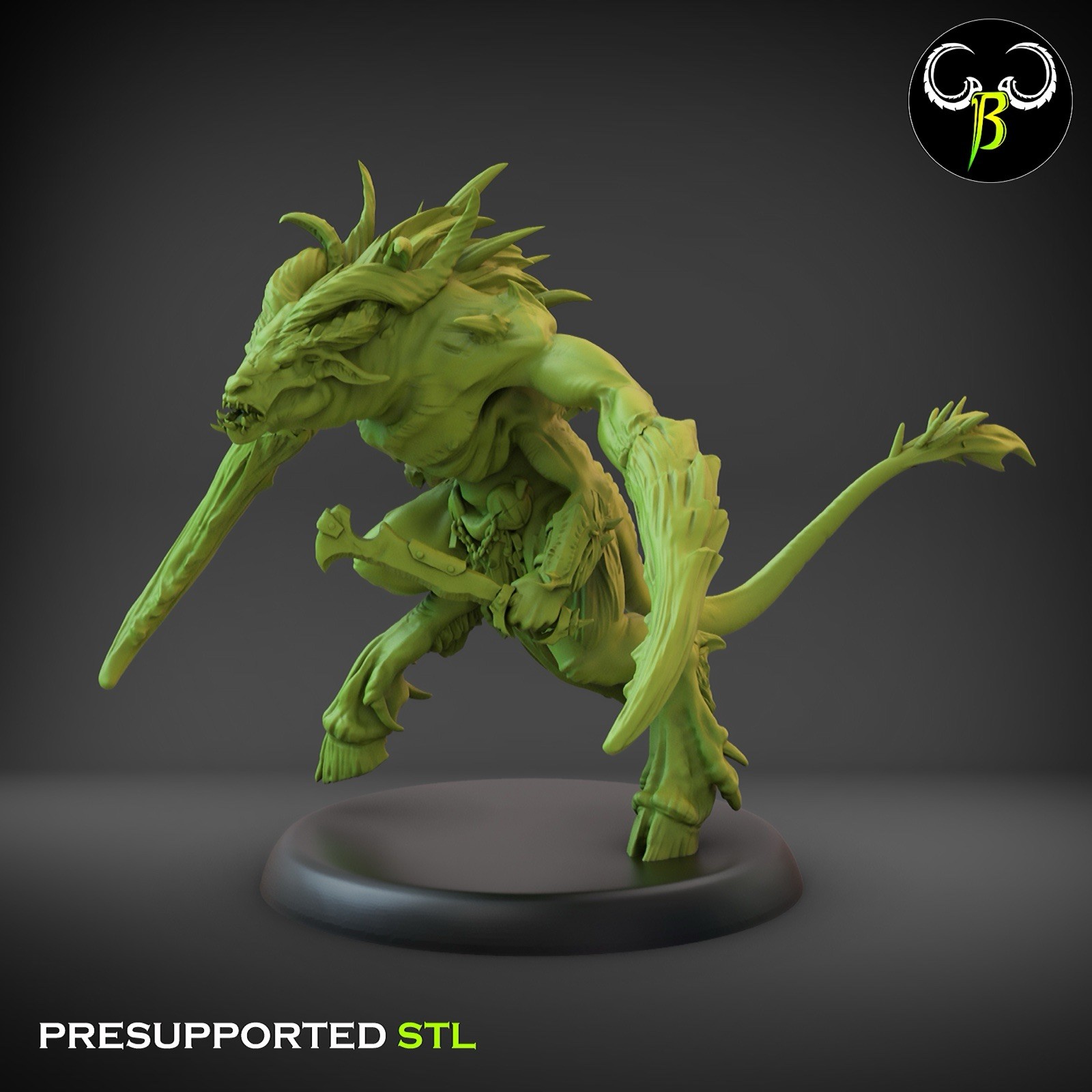 7 Herd Mutants, Fallen Beasts, 3D Printed ClayBeastCreation