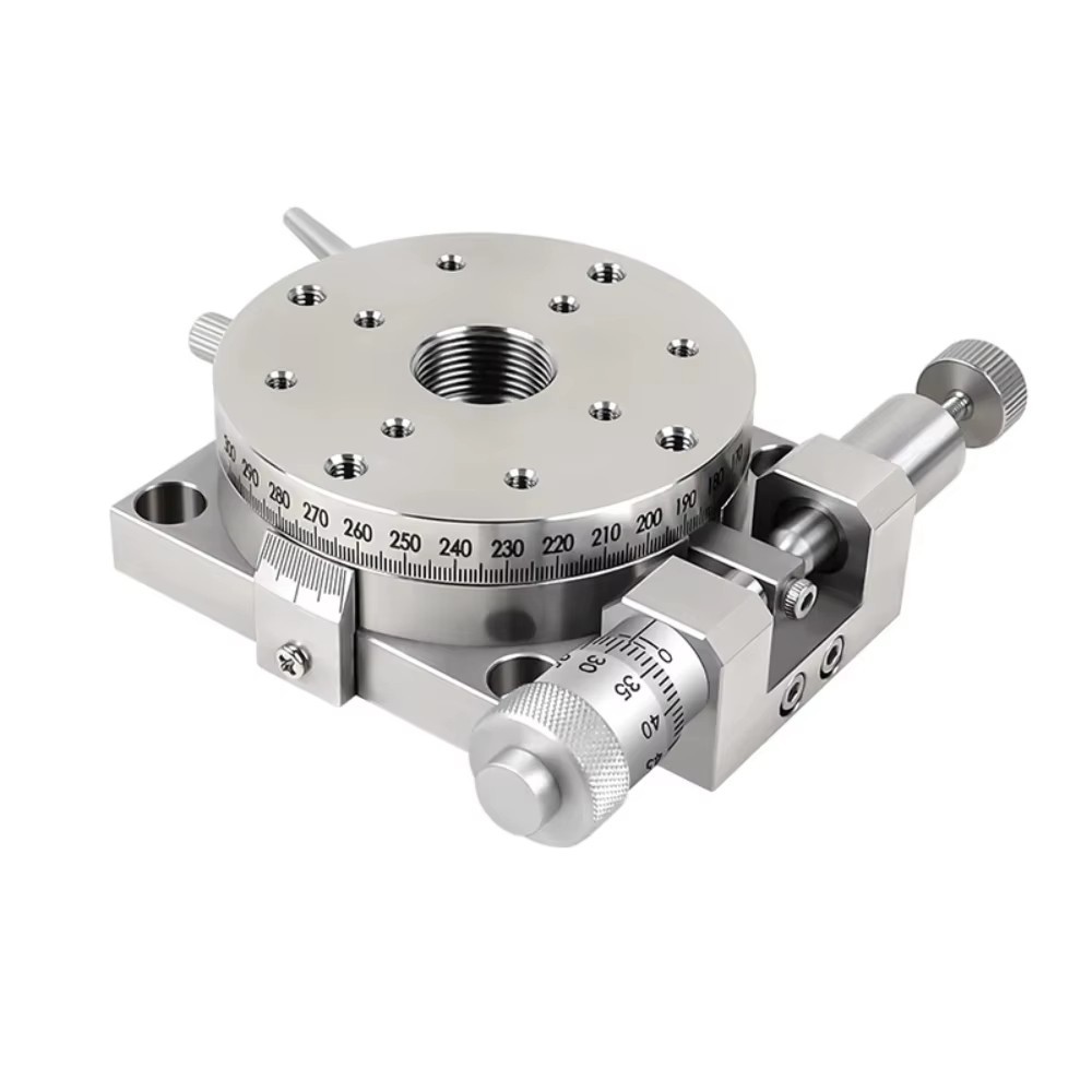 R-Axis Manual Rotary Positioning Stage Stainless Steel Precision Sliding Table